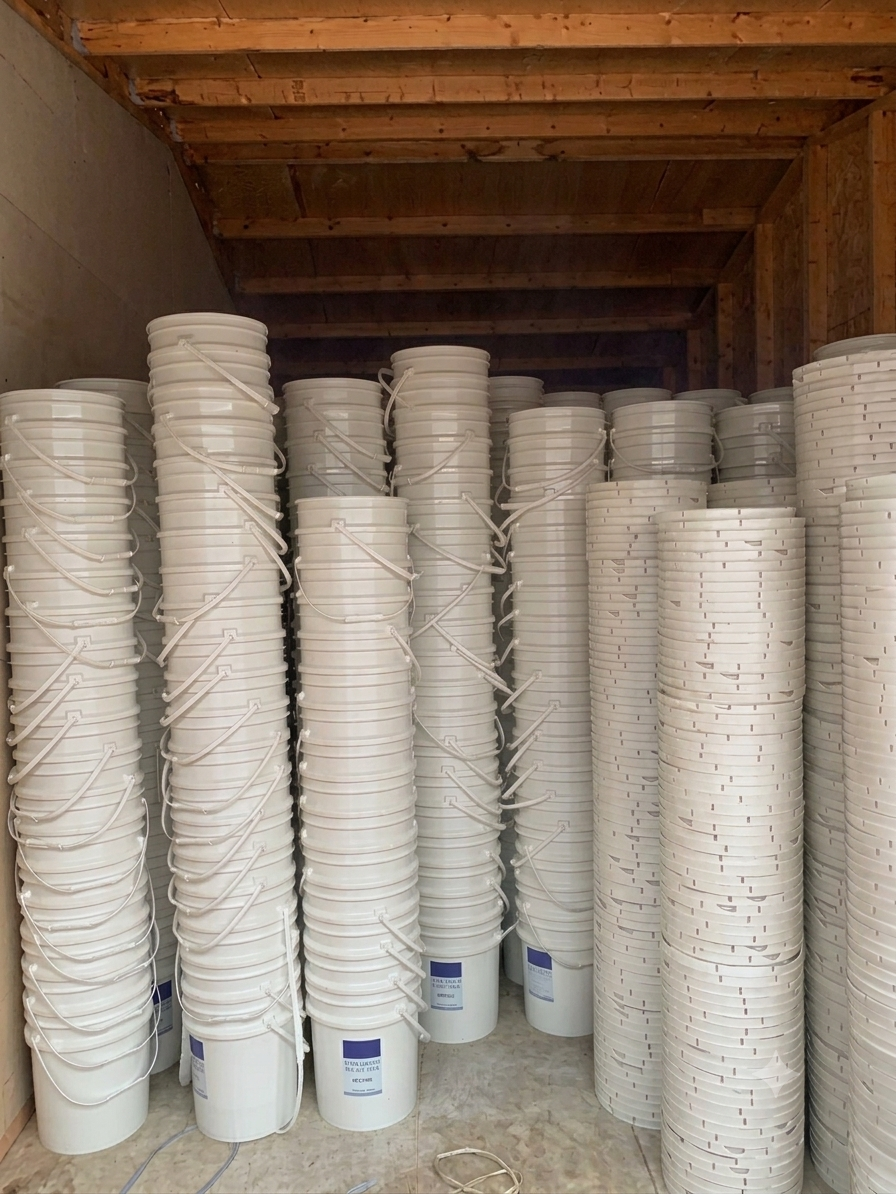 USED 5-Gallon Plastic Buckets – No Lid (Bulk Wholesale) 3 USED 5-Gallon Plastic Buckets – No Lid (3)